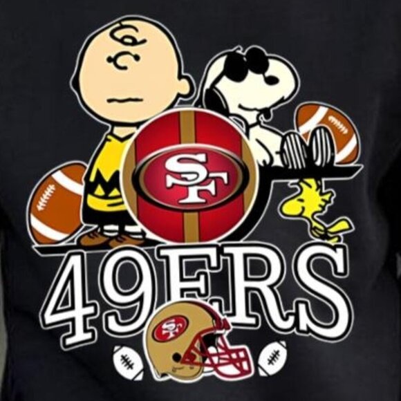 Snoopy The Peanuts San Francisco 49ers NFL Football Sweatshirt Crewneck 05 - Picture 2 of 5